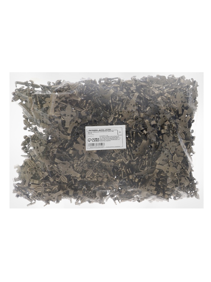 Крючок мебельный ТУНДРА TKO013 LIGHT, однорожковый, бронза, 1000 шт.