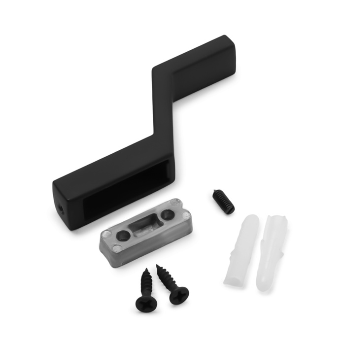 Крючок мебельный CAPPIO TRANQUILITY, однорожковый, цвет черный