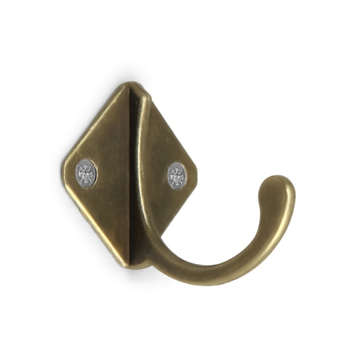 Крючок мебельный ТУНДРА TKO026, однорожковый, бронза, 20 шт.